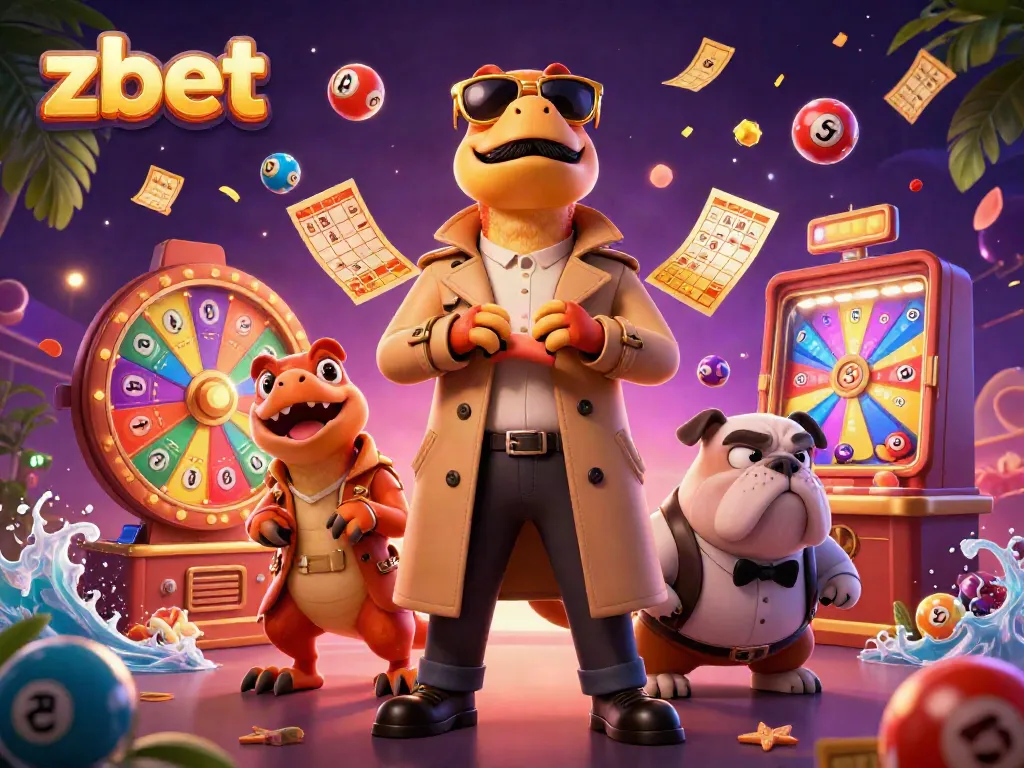 Experience zbet's thrilling VIP casino with animated raptors and a suspicious bulldog bouncer.