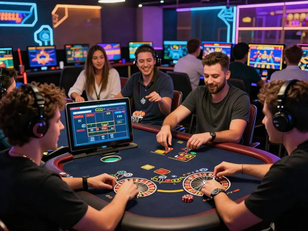 Players enjoying casino games on TA88 platform, showcasing excitement and strategy.