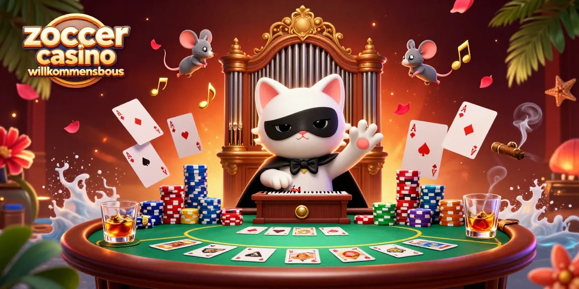 Zoccer Casino Willkommensbonus: Genießen Sie spannende Promotionen in einem lebhaften Casino-Setting.