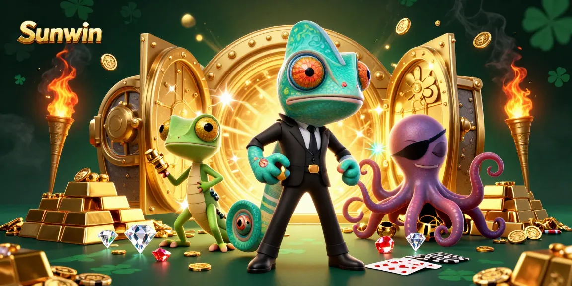 Experience thrilling gameplay with Sunwin's colorful characters and dazzling casino treasures.